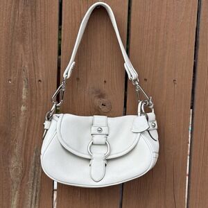 VTG Y2K Banana republic White Hobo Buckle Shoulder Bag